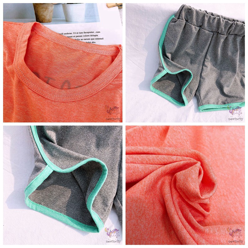 Áo Thun Tay Ngắn Và Quần Đùi In Hình Chuột Mickey Đáng Yêu Cho Bé