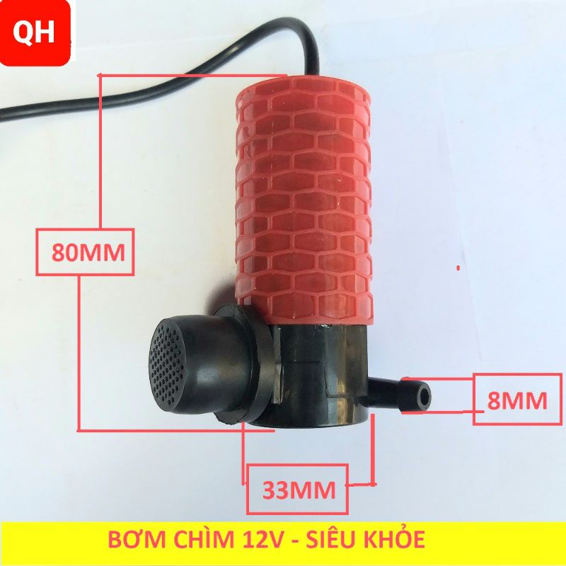 Bơm  mini chìm 12v dùng cho máy cắt rãnh tường ,máy khoan bể cá