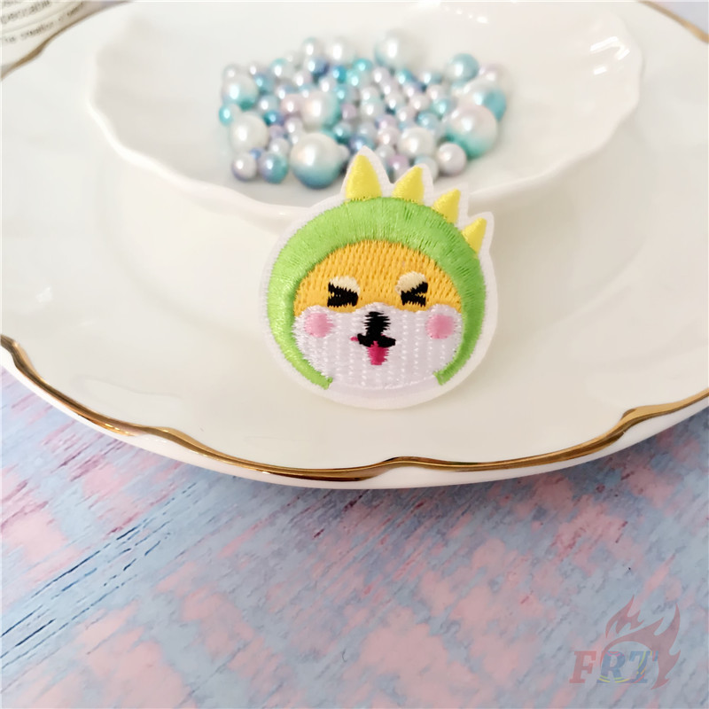Miếng dán ủi thêu hình chú chó Shiba &amp; Husky dễ thương