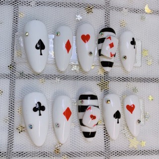 Móng up Nail Box Thần bài , nổi lá bài form vuông ,tròn ,nhọn