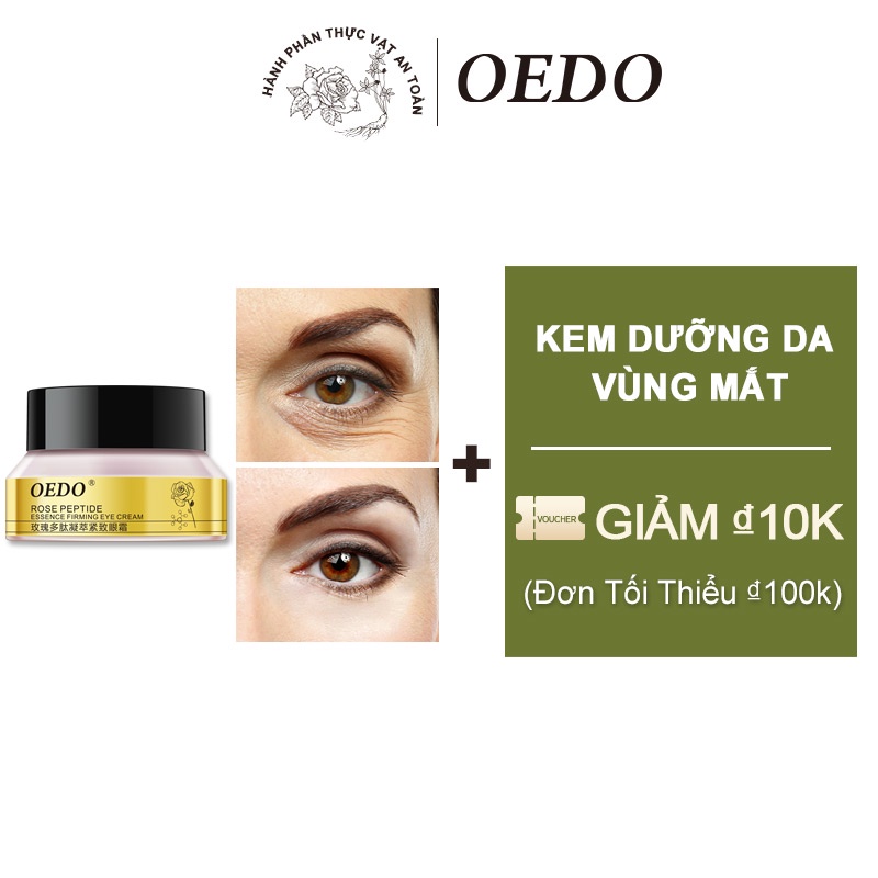 Kem Mắt OEDO Chứa Peptide Hoa Hồng Giúp Dưỡng Ẩm Làm Sáng Quầng Thâm Và Ngừa Nếp Nhăn Mờ Phục Thâm Phục Hồi Giúp Dưỡng 20g