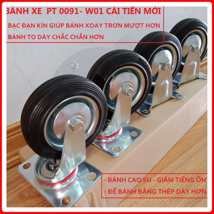 [ Hàng Loại Mới 2020] Xe Đẩy Hàng 150kg, bánh Xe Đẩy hàng Maxkiwi PT0091- Mới- Bánh xe đẩy