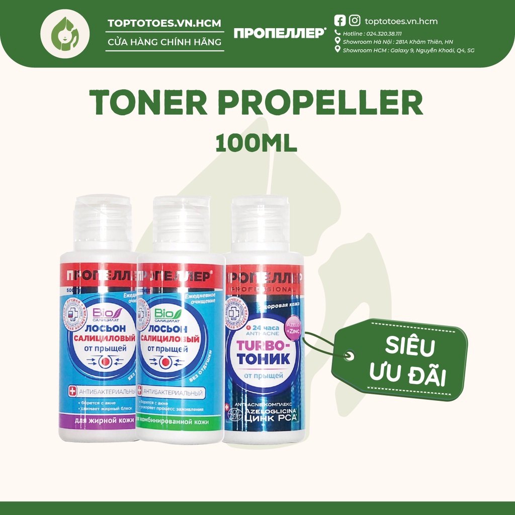 Lotion/ Toner Propeller giảm viêm, mụn, tiêu mủ, giảm dầu nhờn