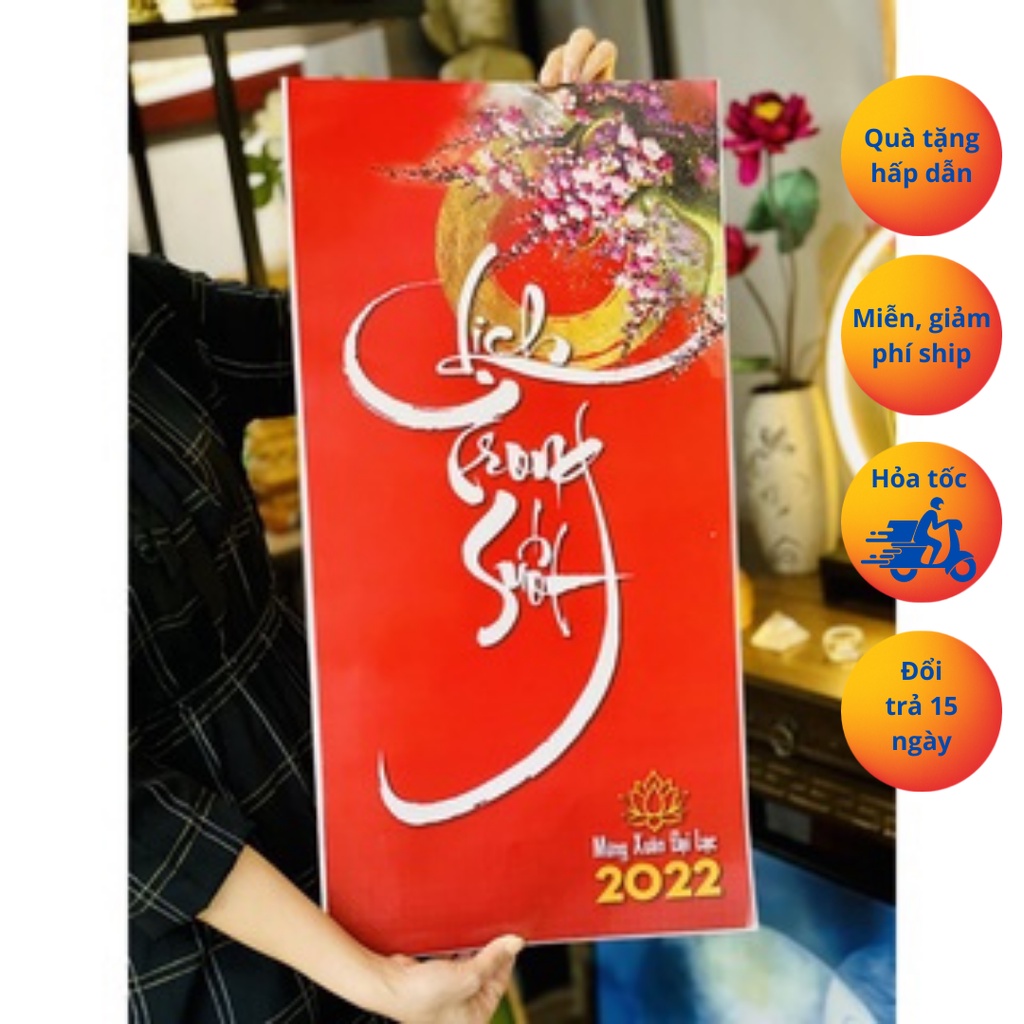 Lịch tường Trong Suốt 2022 [QUÀ TẶNG] - Bộ sưu tập tranh Thư Pháp những câu nói truyền cảm hứng trên lich Trong Suot