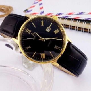 CỰC SỐC ĐỒNG HỒ NAM OS DÂY DA (MẶT ĐEN)