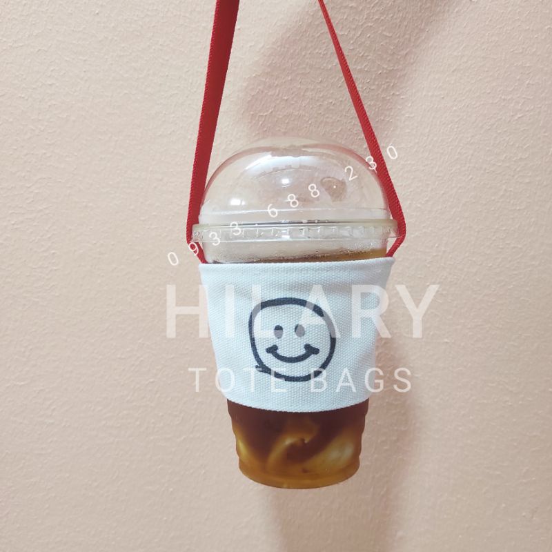 Quai Túi Vải Xách Đựng Ly Trà Sữa In Follow Dây Đai Mỏng