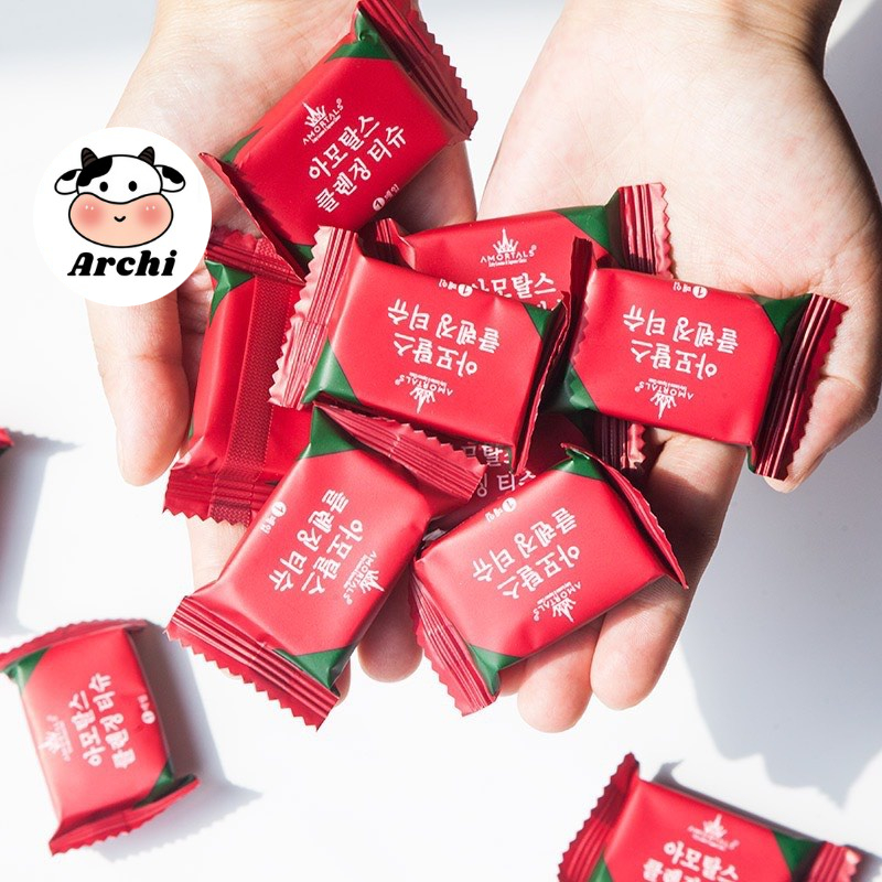 Khăn giấy nén Hàn Quốc thiết kế hình viên kẹo bo tròn đa năng tiện lợi
