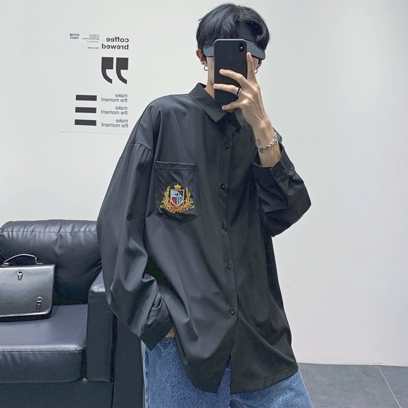 Áo Sơ Mi Trơn Tay Dài Phong Cách Hàn Quốc (S-3Xl)