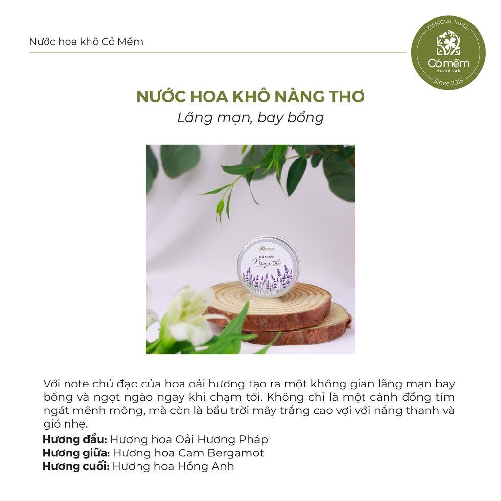 Nước Hoa Khô Thiên Nhiên Nàng Thơ Hương Hoa Lavender Ngọt Ngào [TẶNG kèm Túi Vải nhỏ] Cỏ Mềm 10g | Thế Giới Skin Care