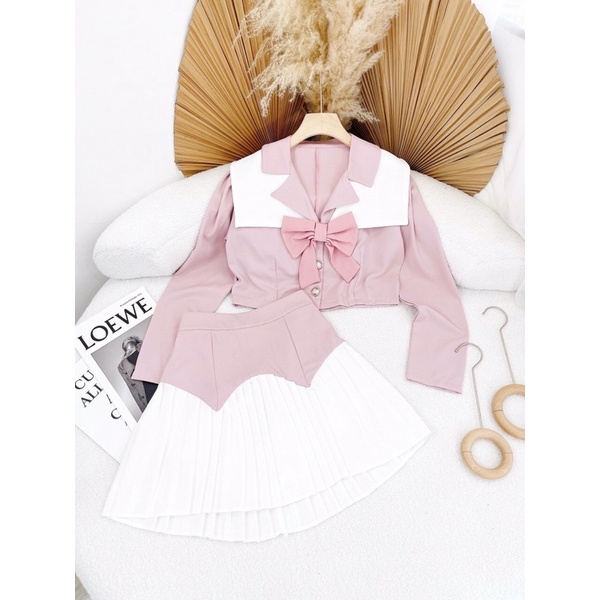 SET VEST HỒNG NUDE