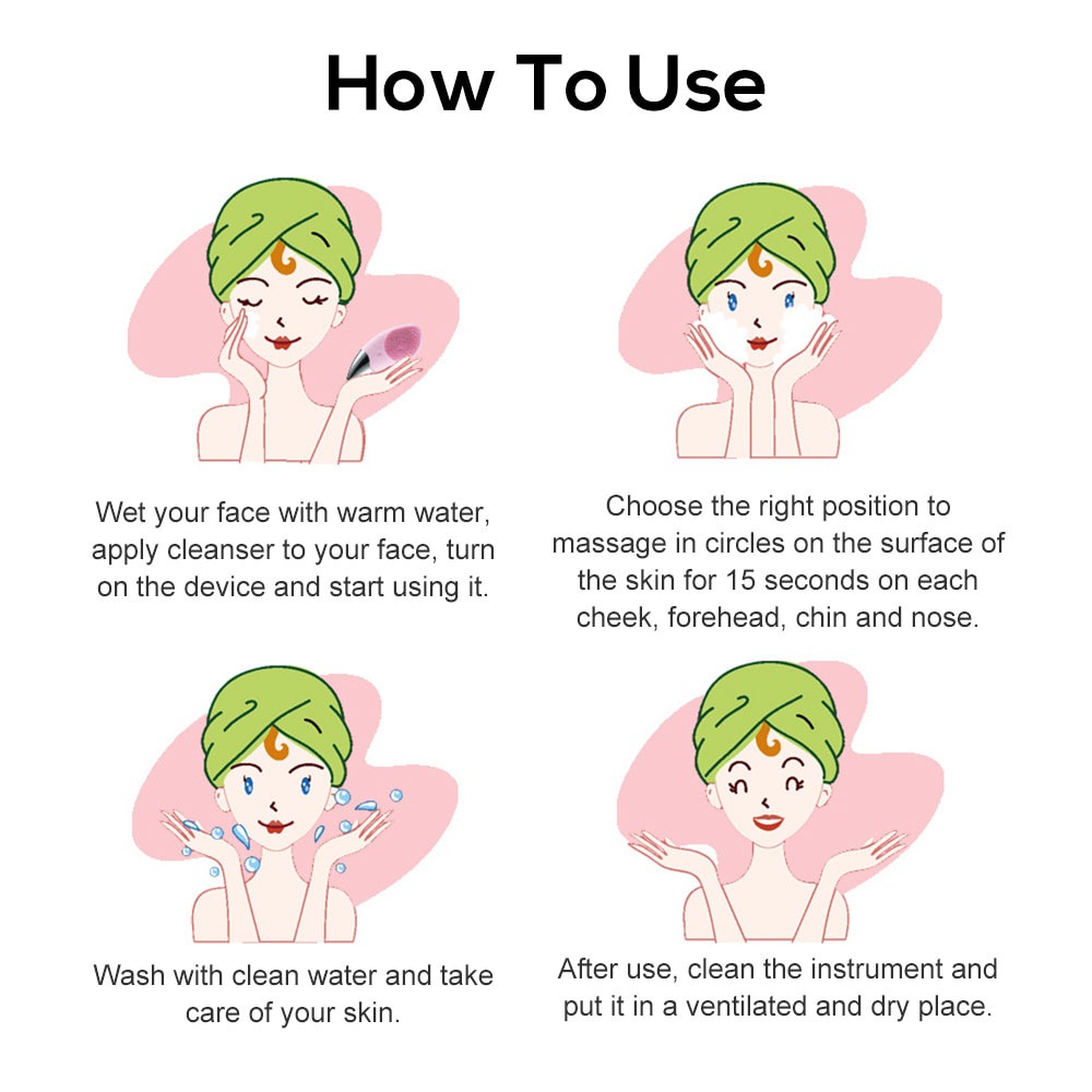 Máy Rửa Mặt Bằng Sóng Siêu Âm Mini Bằng Silicone Chất Lượng Cao
