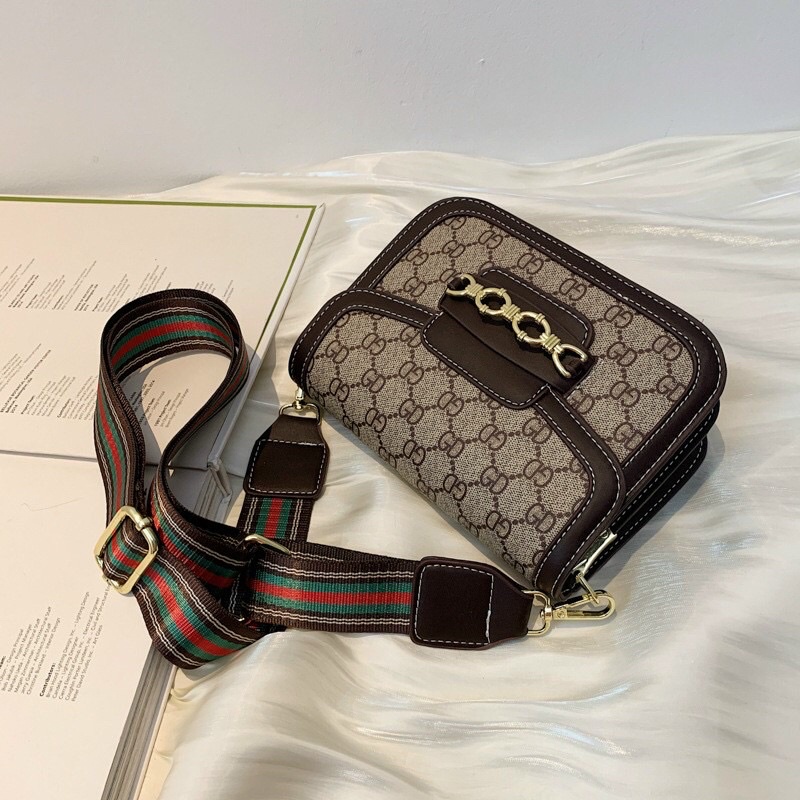 Túi xách nữ  𝑭𝑹𝑬𝑬𝑺𝑯𝑰𝑷  Túi đeo chéo gucci sách tay có ngăn đựng tiền,điện thoại (nữ tính,sang trọng) TXN 19067