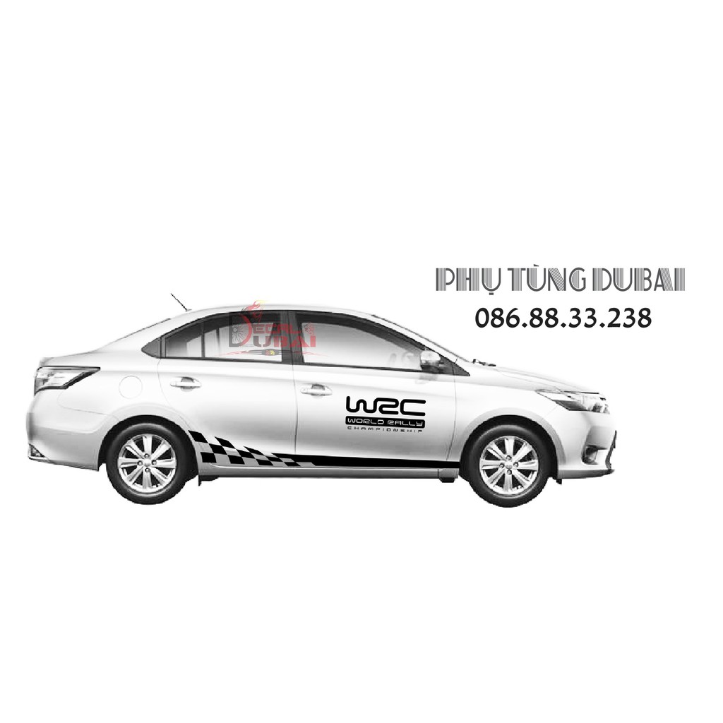 Tem dán sườn xe vios