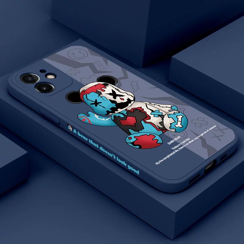 iPhone 11 7 11 12 11 Pro 12 8Plus 6S 6Plus X XS max Xr Ốp lưng chống sốc silicon hoa văn dễ thương