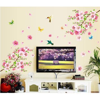 Decal dán tường hoa đào