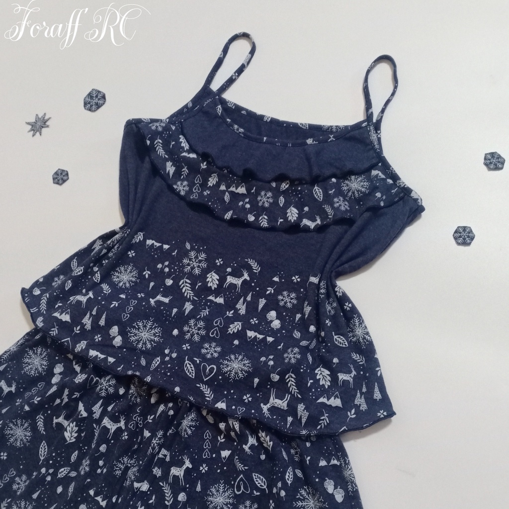 Đồ bộ ngủ hai dây RCB07, ngực nhún bèo 2 tầng, thun borip cotton 2c