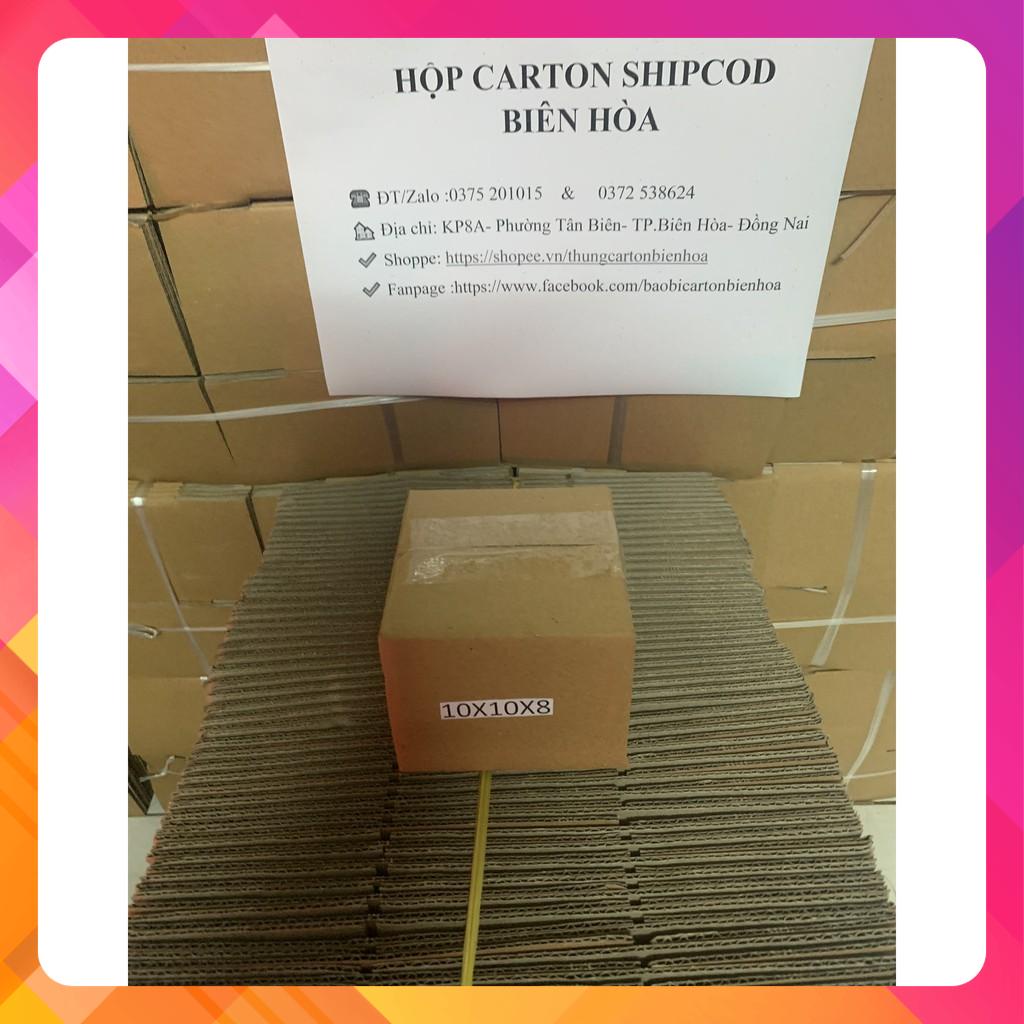 100 Hộp Carton Kích Thước10Cmx10Cmx8Cm Hộp 3 Lớp Đóng Hàng Shipcod [Siêu Sale] [Giá hủy diệt] [Có sẵn] [Rẻ vô địch]