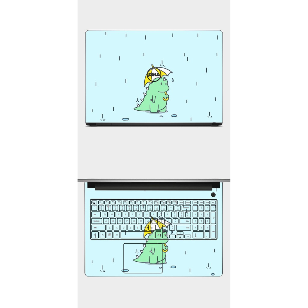 Skin laptop mẫu Khủng Long cute. Full các dòng như: Dell, Asus, Acer, Hp, Mac ,....