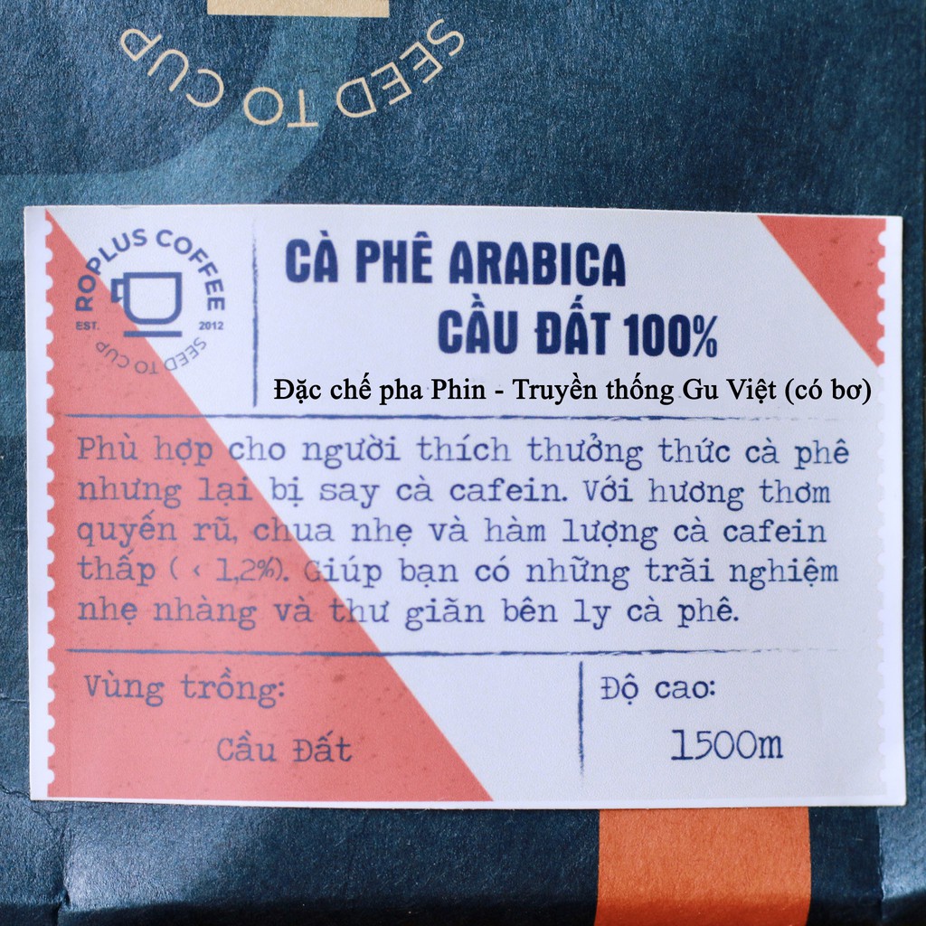 Cà phê Arabica nguyên chất có thêm bơ dễ uống - RoPlus Coffee