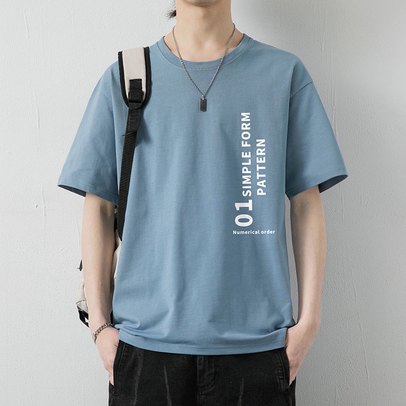 Áo Thun Cotton Ngắn Tay Thời Trang Mùa Hè Dành Cho Nam