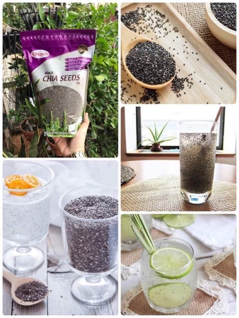 Hạt CHIA ĐEN Morlife - Black Chia Seeds 1kg date 5/2021 của Úc