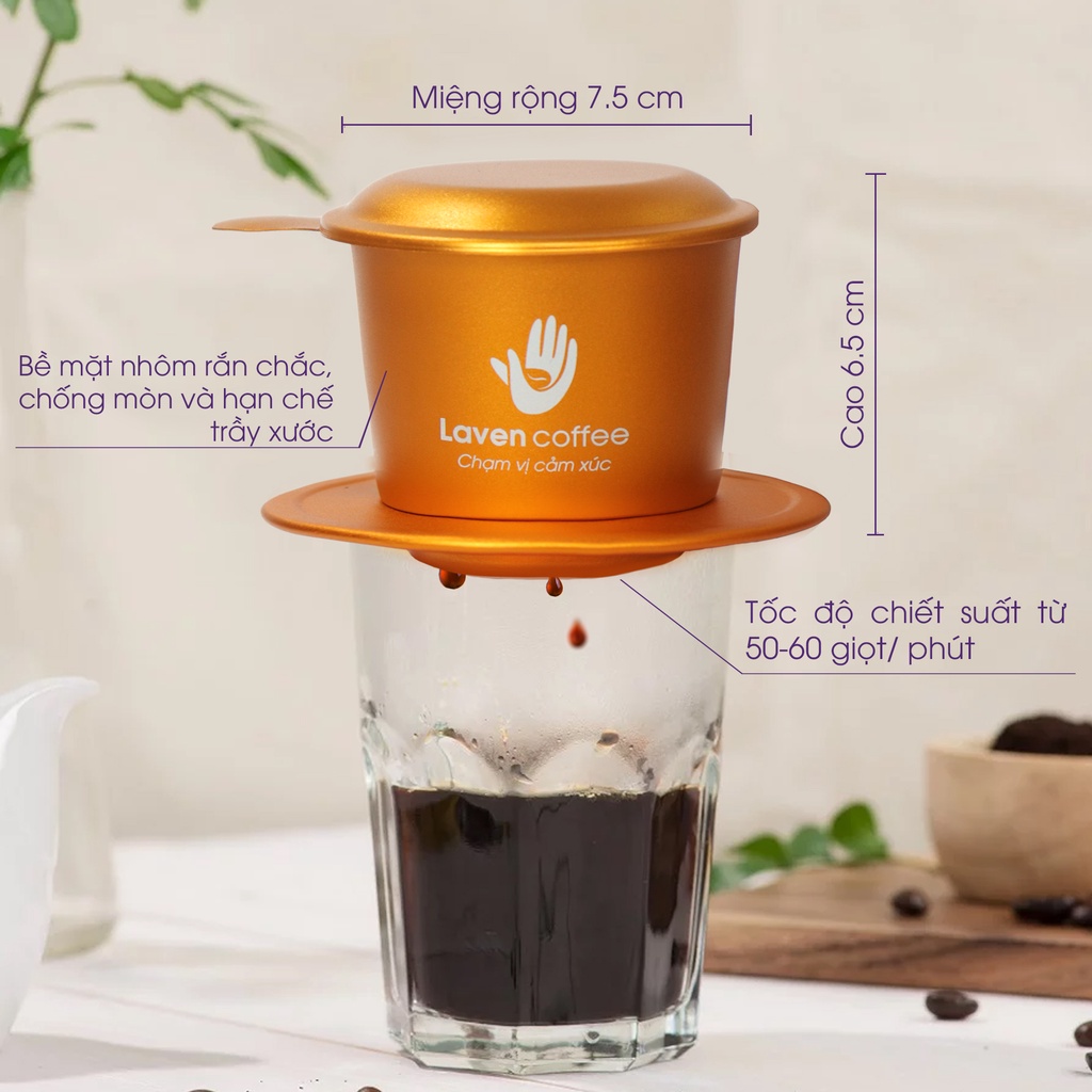 [COMBO CÀ PHÊ + PHIN] tặng kèm đế lót ly cao cấp – Laven coffee | BigBuy360 - bigbuy360.vn