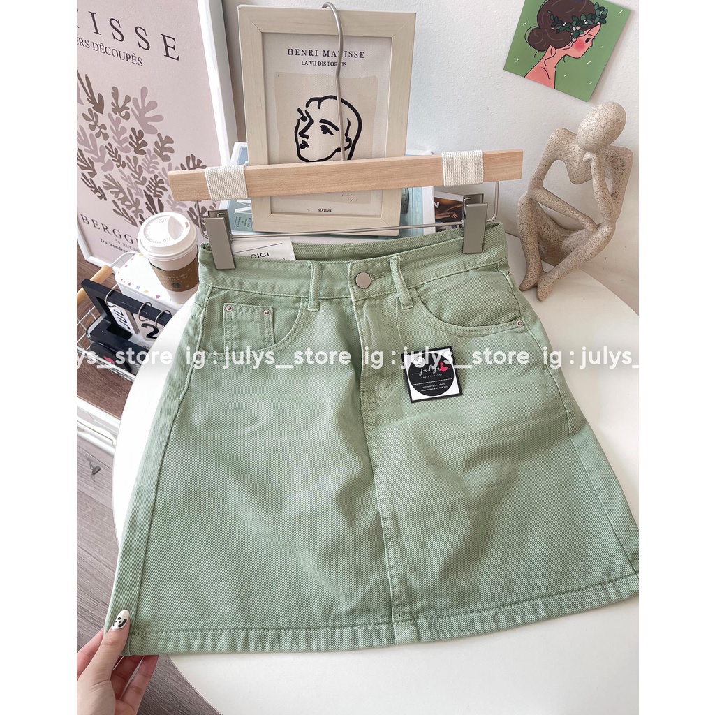 Chân váy jeans dáng A ngắn (ảnh thật kèm video)