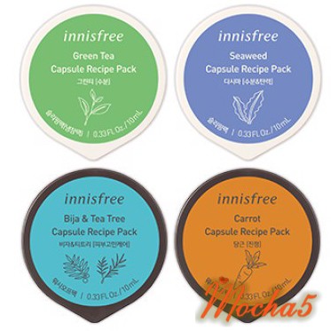 Mặt nạ hũ mini Innisfree Capsule Recipe Pack Mask rửa và ngủ dùng hiệu quả 10ml