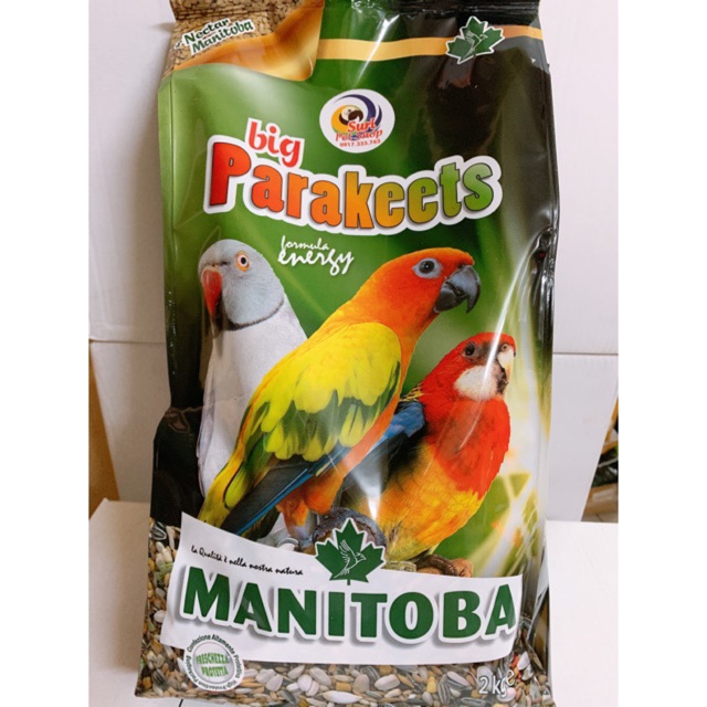 Thức ăn Big parakeets hoàn chỉnh cho Vẹt cỡ trung gói 500g,1kg và gói nguyên seal 2kg