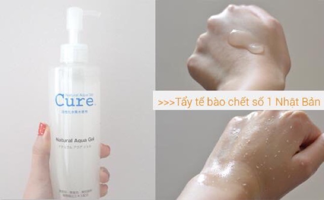 🍀 Tẩy tế bào chết CURE Natural Aqua Gel - best sales in 🇯🇵 - Mini size 100g