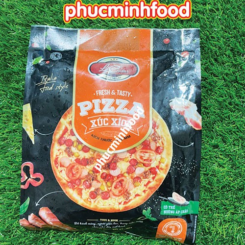 Pizza hải sản, pizza bò bầm, pizza xúc xích Lacusina size 17cm 1 bịch 1 cái