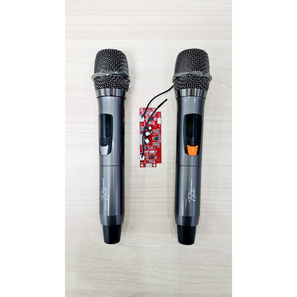 MICRO không dây Rời UHF vỏ nhôm - Nhận Mic thông minh, đổi sóng- ĐEN BÓNG