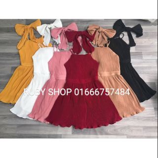 Jump chiffon dập li kèm thắt lưng