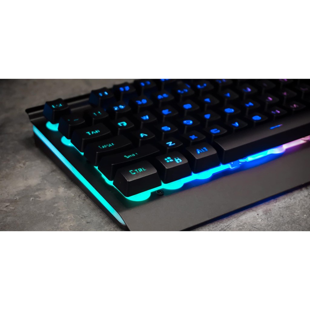 Bàn Phím Giả Cơ Gaming Edra EK701 5 Chế Độ LED RGB (2 màu Black/ Silver)