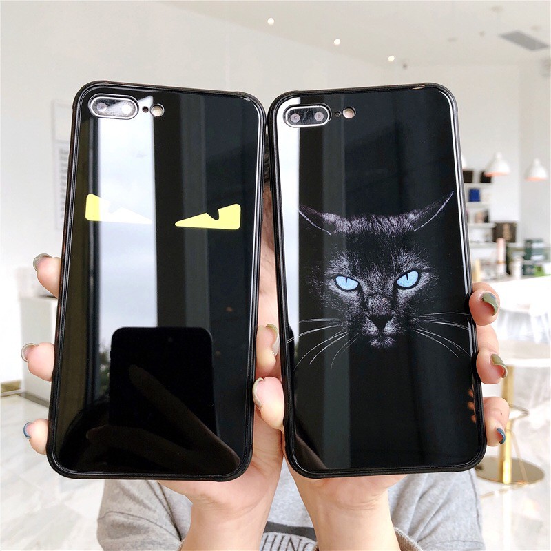 Ốp Iphone tráng gương đen phong cách - Iphone 6 6s iphone 6plus 6splus 7 iphone 7plus 8 iphone 8plus iphone X XS XSmax