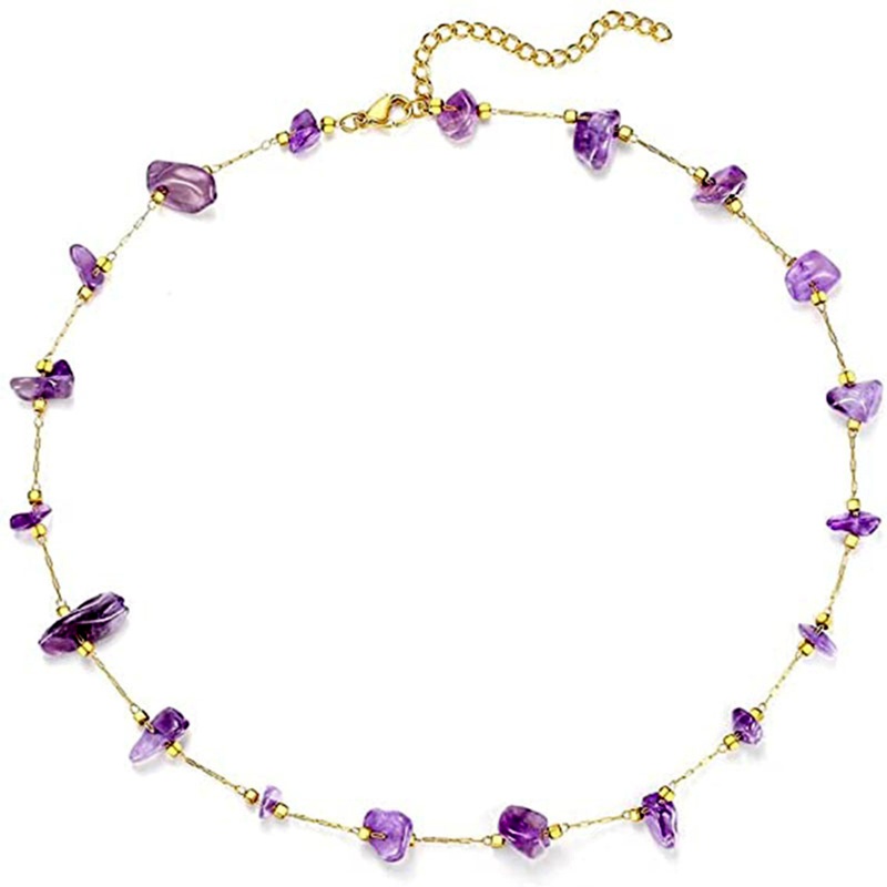 Vòng Cổ Choker Đính Đá Mã Não Đỏ / Tím Độc Đáo Thời Trang Cho Nữ