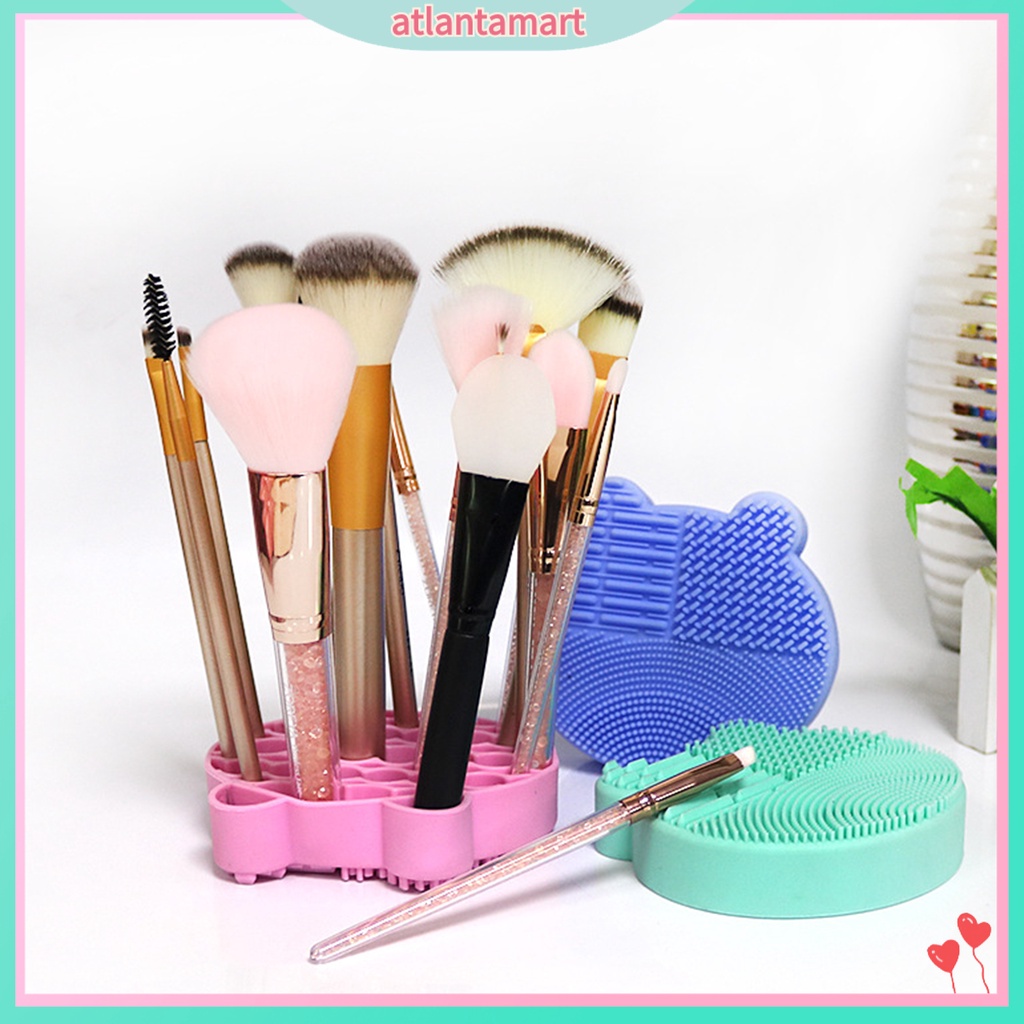 [Hàng mới về] Giá đỡ cọ trang điểm nhiều lỗ có thể tái sử dụng tiện lợi