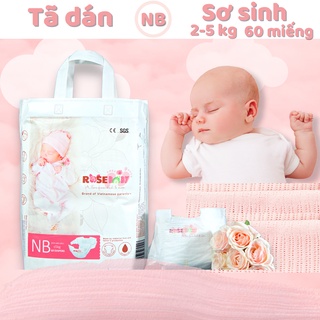 Bịch bỉm dán rose baby đủ size nb / s / m / l