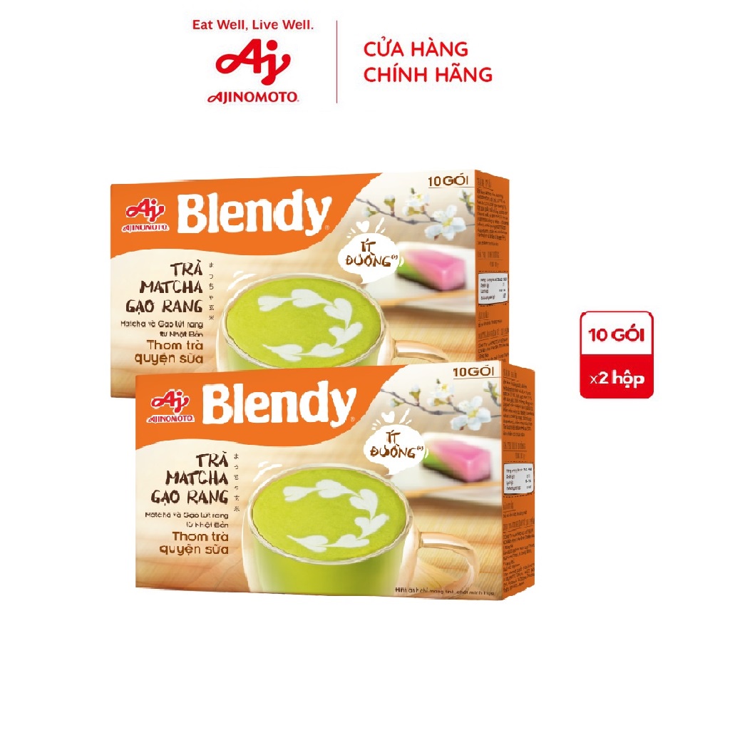 Combo 2 Hộp Trà Blendy® Matcha Gạo Rang 160g/Hộp