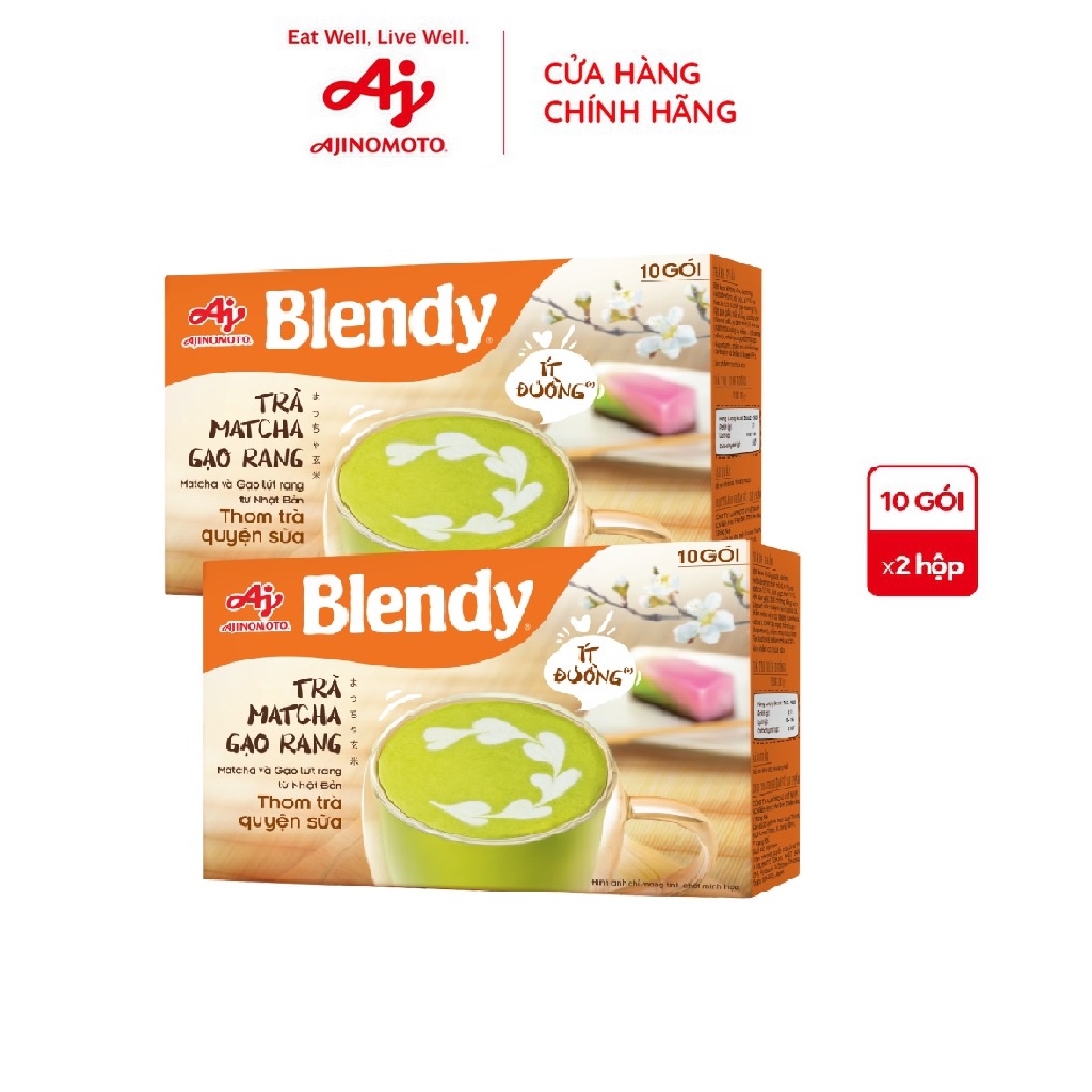 Combo 2 hộp Trà Blendy matcha gạo rang (170g/ hộp)