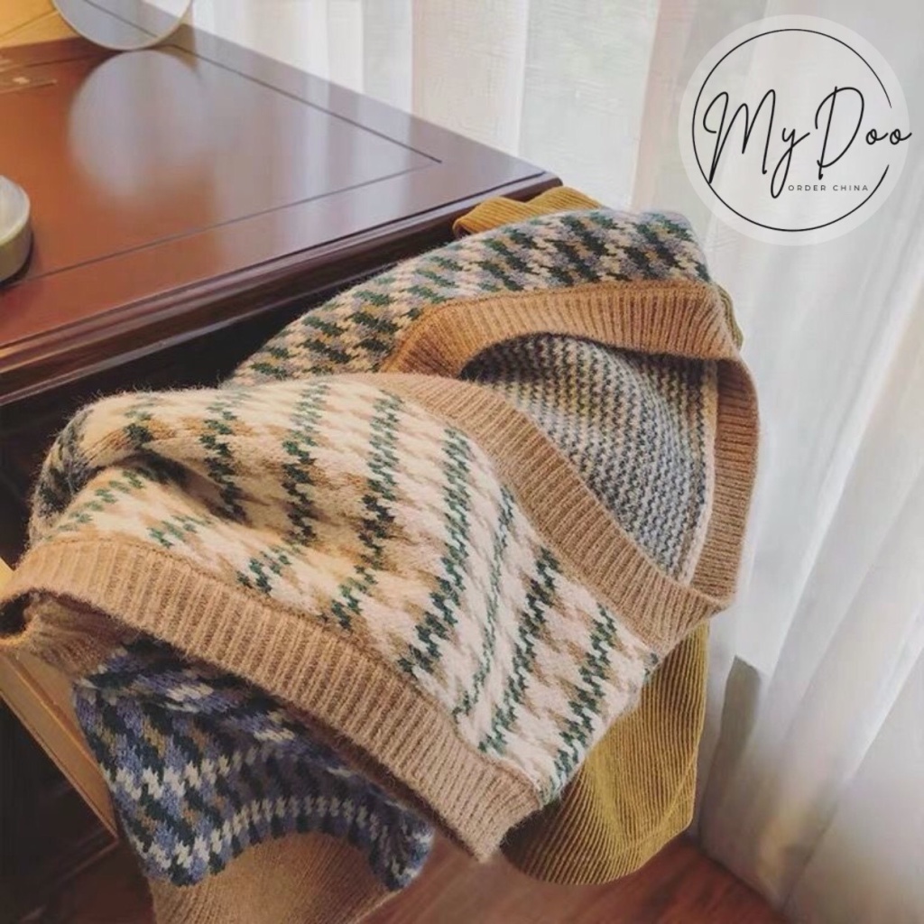 Áo Gile Len Cổ V Chất Dày Dặn Nhiều Màu Vintage Phong Cách Hàn Quốc - GL02 | BigBuy360 - bigbuy360.vn