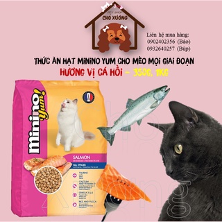 Thức ăn cho mèo MININO YUM SALMON vị Cá Hồi 350g, 1.5kg
