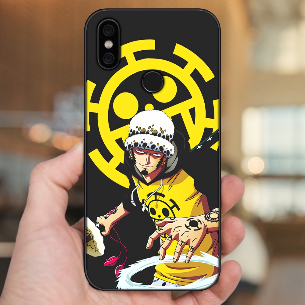 Ốp lưng Xiaomi Mi A2, Redmi 6X viền đen in hình Law One Piece