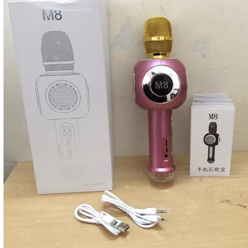 GIÁ TỐT  Micro karaoke không dây M8 hát tích hợp loa bluetooth tiện lợi Cao cấp - hàng chính hãng - BH 06 tháng