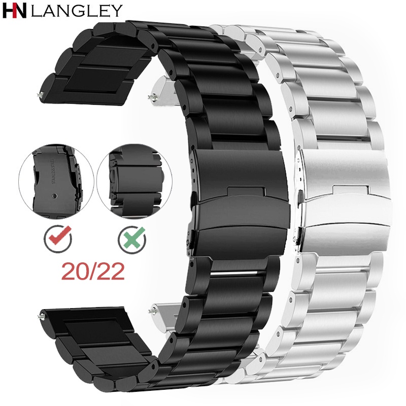 Dây Đeo Đồng Hồ Bằng Thép Không Gỉ Siêu Nhẹ Phong Cách Mới Cho Samsung Galaxy Watch 4 Classic Huawei 20mm 22mm