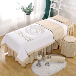 Bộ ga giường spa 4 món ga,gối,chăn, vỏ ghế