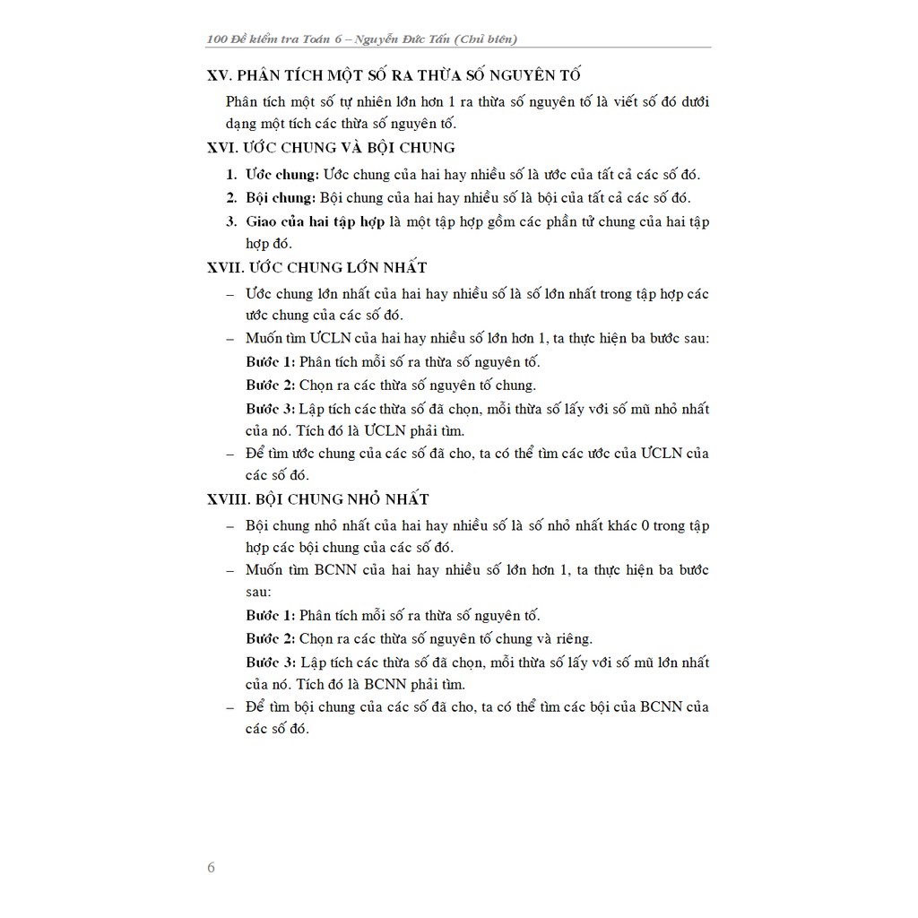 Sách - 100 Đề Kiểm Tra Toán Lớp 6 | BigBuy360 - bigbuy360.vn