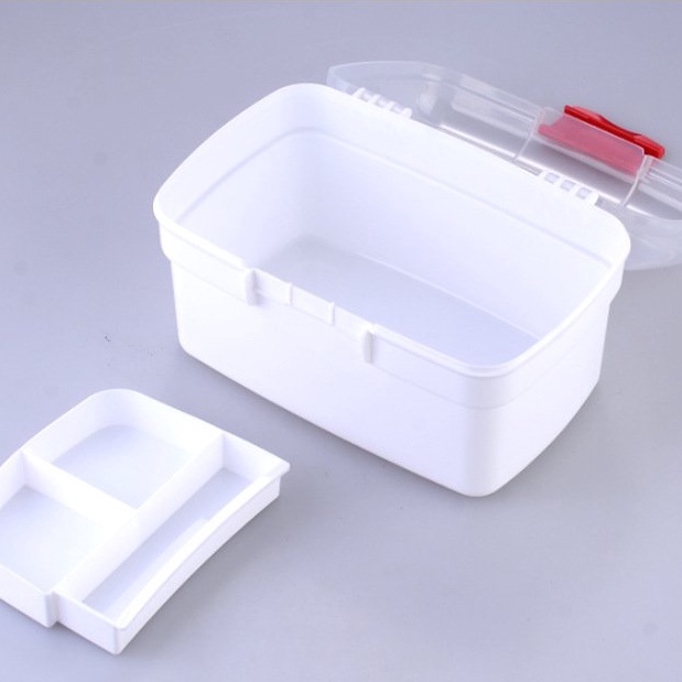 Hộp Thuốc Y Tế Gia Đình Cấp Cứu Nhiều Ngăn Nhựa Trong 01228