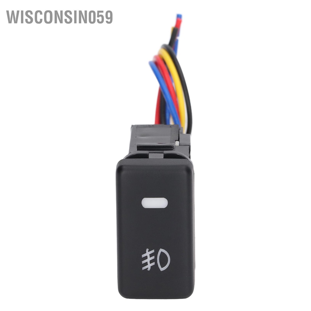 Wisconsin059 Automobile Lamp Switch 3A 12V 20mΩ Ground Resistance 8000 Times Heat ABS Waterproof with Wire
