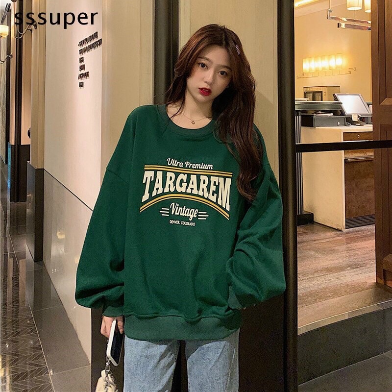 [Mã 12FASHIONSALE1 giảm 10K đơn 50K] Áo Nỉ Sweater cổ tròn màu xanh rêu siêu độc về hàng | WebRaoVat - webraovat.net.vn